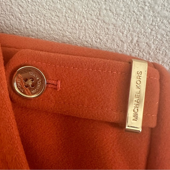 Michael Kors Orange Double Breasted Wool Coat - Picture 3 of 6
